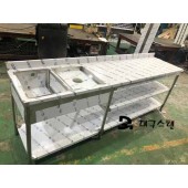 씽크대+작업대 2단